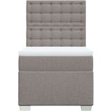 vidaXL Box spring postelja z vzmetnico taupe 90x190 cm blago | Shoptok.si