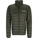 Ea7 Emporio Armani Zimska jakna tamno zelena / bijela
