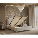 Maison de Rêve Krem tapecirani bračni krevet s prostorom za odlaganje s podnicom 140x200 cm Mija – | shoptok.hr