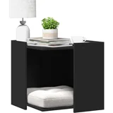 vidaXL Kutija za mačji pijesak crna 53x53x51 cm konstruirano drvo