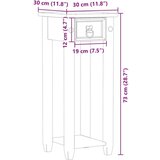 vidaXL Stalak za biljke Corona 30 x 30 x 73 cm od masivne borovine | shoptok.hr