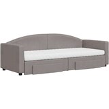 vidaXL Izvlečna dnevna postelja s predali taupe 80x200 cm blago, (20930020) | Shoptok.si