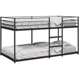 vidaXL Dvoposteljna postelja brez vzmetnice črna 80x200 cm jeklo Cene