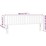  LED uzglavlje tamnoplavo 200x5x78/88 cm baršunasto | shoptok.hr