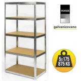 polica metal-medijapan 180x100x40cm, 5x175kg galvanizovana