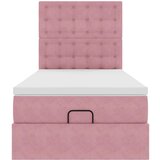  Okvir kreveta s madracima ružičasti 80x200cm baršunasti | shoptok.hr