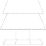  Metalno božićno drvce sa stalkom KUOPIO 180 cm Čelik Bijela - 180 cm Bijela bez LED svjetala | shoptok.hr