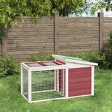  Kavez za zečeve boja kave 100,5x54x55 cm od masivne borovine | shoptok.hr