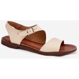 Zazoo Ladies leather flat sandals 3014 beige | Eponuda.ba