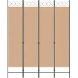  4-panelni pregradni zid Bež 160 x 200 cm Tkanina | Eponuda.com