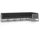 The Living Store Vrtna sedežna garnitura 6-delna z blazinami trdna borovina - Vrtna Sedežna Garnitura, (21422442) | Shoptok.si