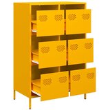  Visoka komoda boja senfa 68x39x101,5 cm od čelika | shoptok.hr