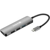Sandberg USB-C Dock HDMI+3xUSB+PD 100W priključna stanica | shoptok.hr