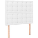 vidaXL Box spring postelja z vzmetnico bel 90x190 cm umetno usnje | Shoptok.si