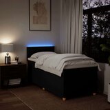 vidaXL Krevet s oprugama i madracem crni 100 x 200 cm od tkanine | shoptok.hr