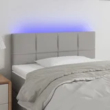 Led uzglavlje svjetlosivo 100x5x78/88 cm od tkanine