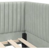  Kutni okvir kreveta Svijetlo siva 100 cm x 200 cm Baršun | shoptok.hr