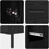  Visok predalnik Črni hrast 69,5 x 34 x 180 cm Konstruiran les, (5000108371) | Shoptok.si