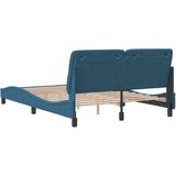 vidaXL Okvir za krevet s uzglavljem plavi 140 x 200 cm baršunasti | shoptok.hr