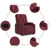  Naslonjač od tkanine crvena boja vina | shoptok.hr