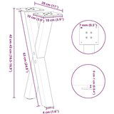 vidaXL noge kavne mizice v obliki črke x 2 kosa antracit 28x(42-43) cm | Shoptok.si