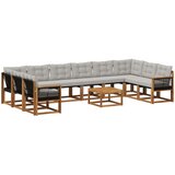  Set vanjskih sofa 11 kom. Prirodna i Svjetlosiva | shoptok.hr