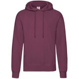 Fruit Of The Loom Burgundy men's sweatshirt Hooded Sweat Cene