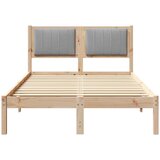 vidaXL Krevetni okvir s tapiciranim uzglavljem Svijetlo siva | shoptok.hr