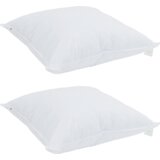 vidaXL Vzglavniki 2 pcs Bela 80 x 80 cm 130gsm 100% bombaž | Shoptok.si