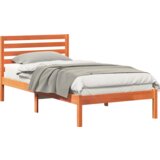  Konstrukcija postelje z vzglavjem Voskast rjav 90 x 200 cm, (5000126200) | Shoptok.si