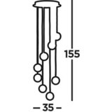 XXXL viseča led-svetilka marbles 46 W/3242 lm/4000 K/220-240 v/ | Shoptok.si