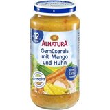 Alnatura bio otroška hrana, zelenjavni riž z mangom in piščancem Cene