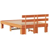  Krevetna konstrukcija s uzglavljem Vosak smeđa 120 x 190 cm | shoptok.hr