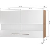 RESPEKTA Kuhinjska Zgornja Omarica Merle, Barva Hrasta, Bela | Shoptok.si