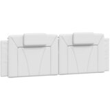 Maison Chic posteljno vzglavje - vzglavna omarica - vzglavna stranica bela 160 cm umetno usnje, (21704066) | Shoptok.si
