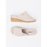 GOODIN Beige women's wedge flip-flops | shoptok.hr