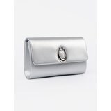Shelvt Silver clutch bag with silver elements | shoptok.hr