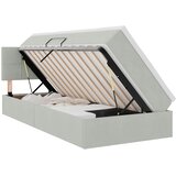 vidaXL Krevet s od storage s madracem Svijetlo siva 90 x 200 cm Baršun | shoptok.hr