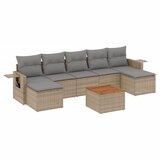  8-dijelni set vrtnih sofa s jastucima bež od poliratana | shoptok.hr