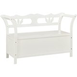  Klupa bijela 107 x 45 x 75,5 cm od masivne jelovine | Eponuda.com
