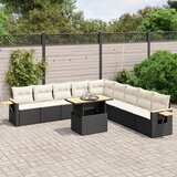 vidaXL 11-dijelni set vrtnih sofa od poliratana s jastucima crni | shoptok.hr