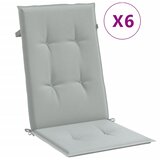  Jastuci za stolice 6 kom svjetlosivi 120 x 50 x 4 cm od tkanine | Eponuda.com