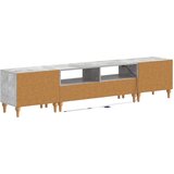  3-dijelni LED TV kabinet Betonska siva Konstruirano drvo | shoptok.hr