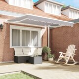 vidaXL Ročna Retraktibilna Tenda Svetlo Siva 300x250 cm, Tenda Zamenjava Tkanine za 3x2,5 m Okvir Svetlo Siva | Shoptok.si