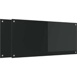 vidaXL Zaščita za kuhinjo 2 pcs Črna 110 x 50 cm kaljeno steklo | Shoptok.si