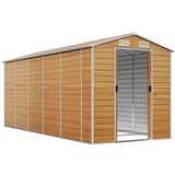  Vrtno spremište svjetlosmeđe 191 x 470 x 198 cm pocinčani čelik | Eponuda.com
