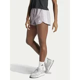 Adidas Športne kratke hlače Pacer Training 3-Stripes IS2170 Vijolična Regular Fit