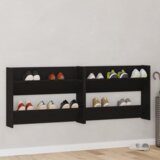 vidaXL Ormarići za cipele na zidu 2 pcs Crni hrast 60 x 18 x 60 cm | shoptok.hr