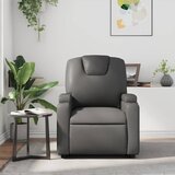  Masažni naslonjač od umjetne kože sivi | shoptok.hr