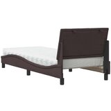 Postelja z vzmetnico temno rjava 90x200 cm blago, (21792000) | Shoptok.si